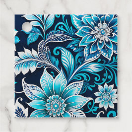 Para Recuerdos Etiquetas de regalo de arte batik floral coloridas