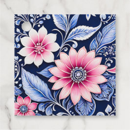 Para Recuerdos Etiquetas de regalo de arte batik floral coloridas