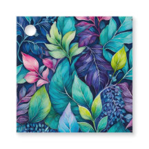 Etiquetas de regalo de arte botánico coloridas