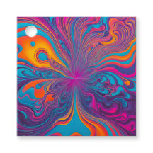 Etiquetas de regalo de arte con aerógrafo de psico