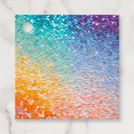 Para Recuerdos Etiquetas de regalo de arte con lentejuelas colori