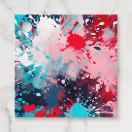 Para Recuerdos Etiquetas de regalo de arte con pintura salpicada