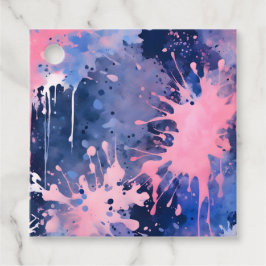 Para Recuerdos Etiquetas de regalo de arte con pintura salpicada
