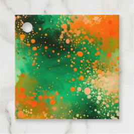 Para Recuerdos Etiquetas de regalo de arte con pintura salpicada