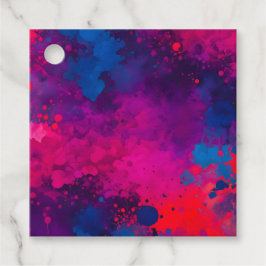 Para Recuerdos Etiquetas de regalo de arte con pintura salpicada