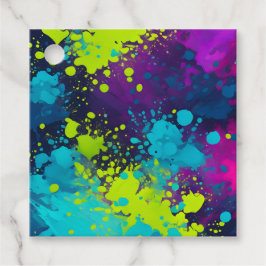 Para Recuerdos Etiquetas de regalo de arte con pintura salpicada