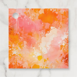 Para Recuerdos Etiquetas de regalo de arte con pintura salpicada