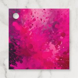 Para Recuerdos Etiquetas de regalo de arte con pintura salpicada