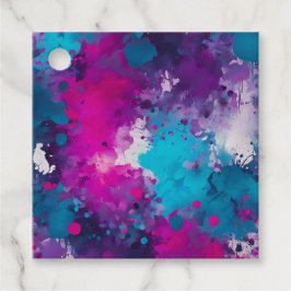 Para Recuerdos Etiquetas de regalo de arte con pintura salpicada