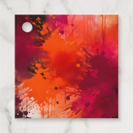 Para Recuerdos Etiquetas de regalo de arte con pintura salpicada