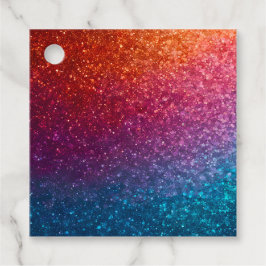 Para Recuerdos Etiquetas de regalo de arte con purpurina colorida