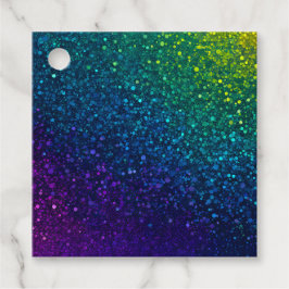 Para Recuerdos Etiquetas de regalo de arte con purpurina colorida