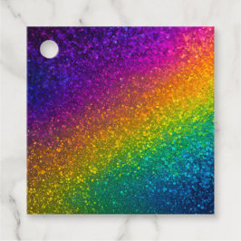 Para Recuerdos Etiquetas de regalo de arte con purpurina colorida