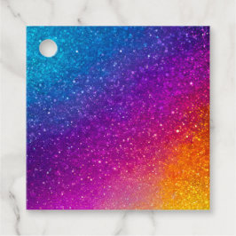 Para Recuerdos Etiquetas de regalo de arte con purpurina colorida