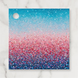 Para Recuerdos Etiquetas de regalo de arte con purpurina colorida
