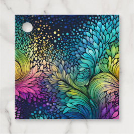 Para Recuerdos Etiquetas de regalo de arte con tinta abstracta co