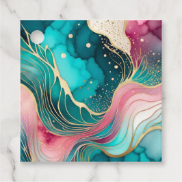 Para Recuerdos Etiquetas de regalo de arte con tinta abstracta co
