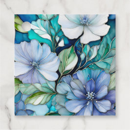 Para Recuerdos Etiquetas de regalo de arte con tinta floral color