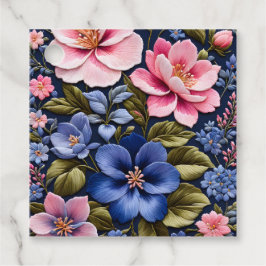 Para Recuerdos Etiquetas de regalo de arte de aguja floral colori