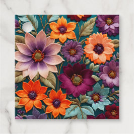 Para Recuerdos Etiquetas de regalo de arte de aguja floral colori