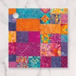 Para Recuerdos Etiquetas de regalo de arte de colcha de patchwork