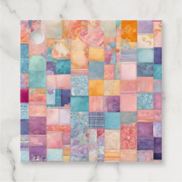Para Recuerdos Etiquetas de regalo de arte de colcha de patchwork