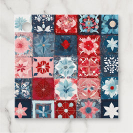 Para Recuerdos Etiquetas de regalo de arte de colcha de patchwork