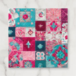 Para Recuerdos Etiquetas de regalo de arte de colcha de patchwork