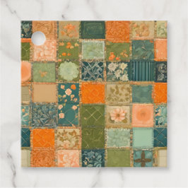 Para Recuerdos Etiquetas de regalo de arte de colcha de patchwork
