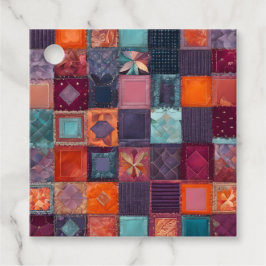 Para Recuerdos Etiquetas de regalo de arte de colcha de patchwork