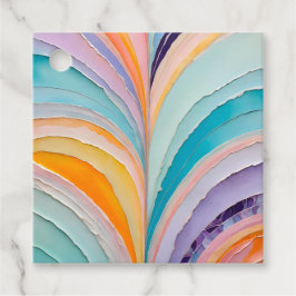 Para Recuerdos Etiquetas de regalo de arte de collage de papel co