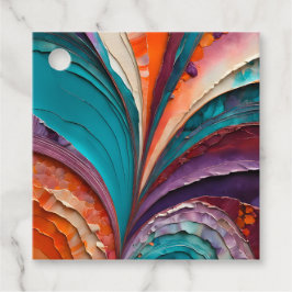 Para Recuerdos Etiquetas de regalo de arte de collage de papel co