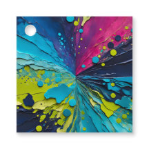 Etiquetas de regalo de arte de collage de papel co