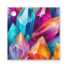 Etiquetas de regalo de arte de cristal de roca col