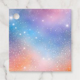 Para Recuerdos Etiquetas de regalo de arte de galaxia coloridas