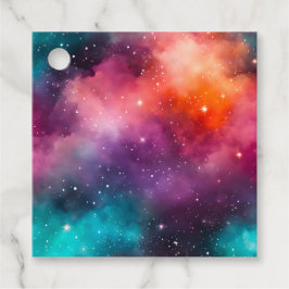 Para Recuerdos Etiquetas de regalo de arte de galaxia coloridas
