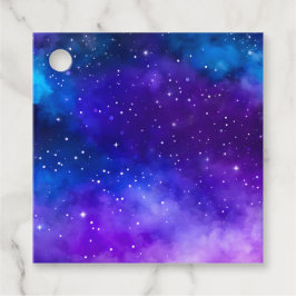 Para Recuerdos Etiquetas de regalo de arte de galaxia coloridas