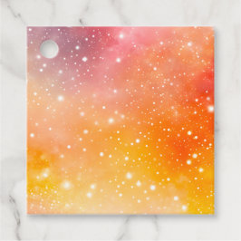 Para Recuerdos Etiquetas de regalo de arte de galaxia coloridas
