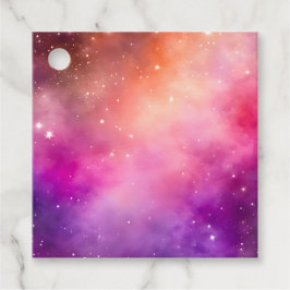 Para Recuerdos Etiquetas de regalo de arte de galaxia coloridas