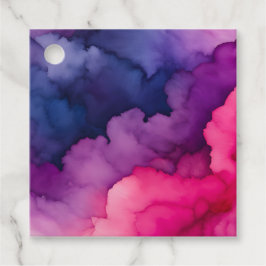 Para Recuerdos Etiquetas de regalo de arte de humo coloridas