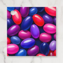 Para Recuerdos Etiquetas de regalo de arte de jelly bean colorida