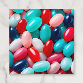 Para Recuerdos Etiquetas de regalo de arte de jelly bean colorida