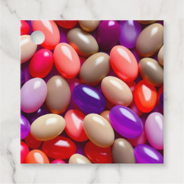 Para Recuerdos Etiquetas de regalo de arte de jelly bean colorida