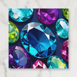 Para Recuerdos Etiquetas de regalo de arte de joyas coloridas