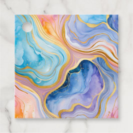 Para Recuerdos Etiquetas de regalo de arte de la tinta de mármol 