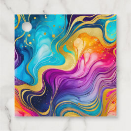 Para Recuerdos Etiquetas de regalo de arte de la tinta de mármol 