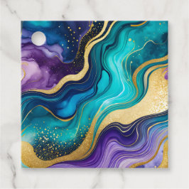 Para Recuerdos Etiquetas de regalo de arte de la tinta de mármol 