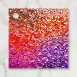 Para Recuerdos Etiquetas de regalo de arte de lentejuelas colorid