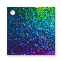 Etiquetas de regalo de arte de lentejuelas colorid