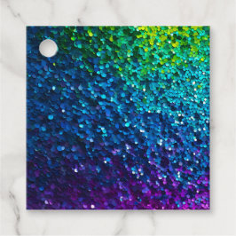 Para Recuerdos Etiquetas de regalo de arte de lentejuelas colorid